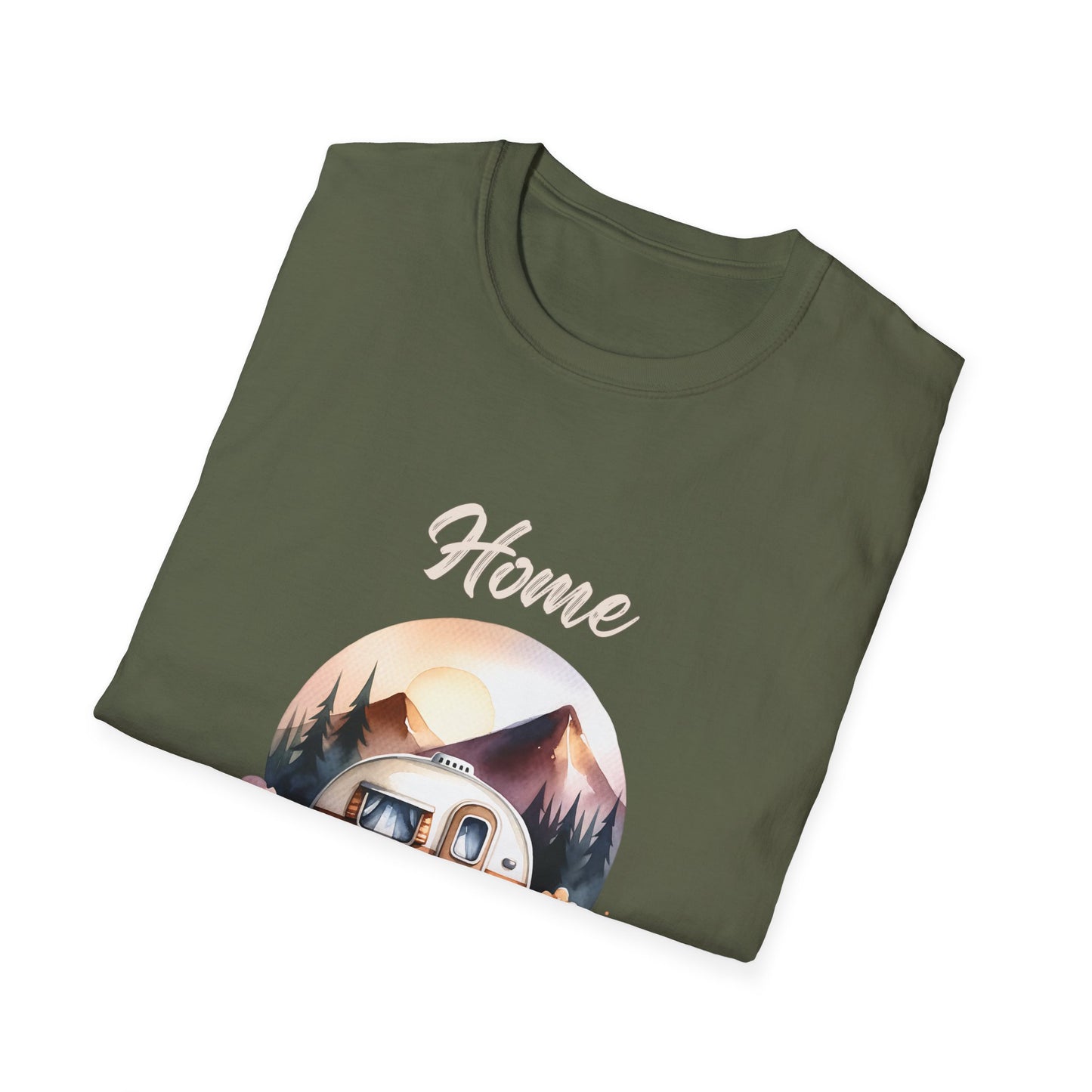 Home Is Where We Park It Tee Road Trip & Camper Retro T-Shirt