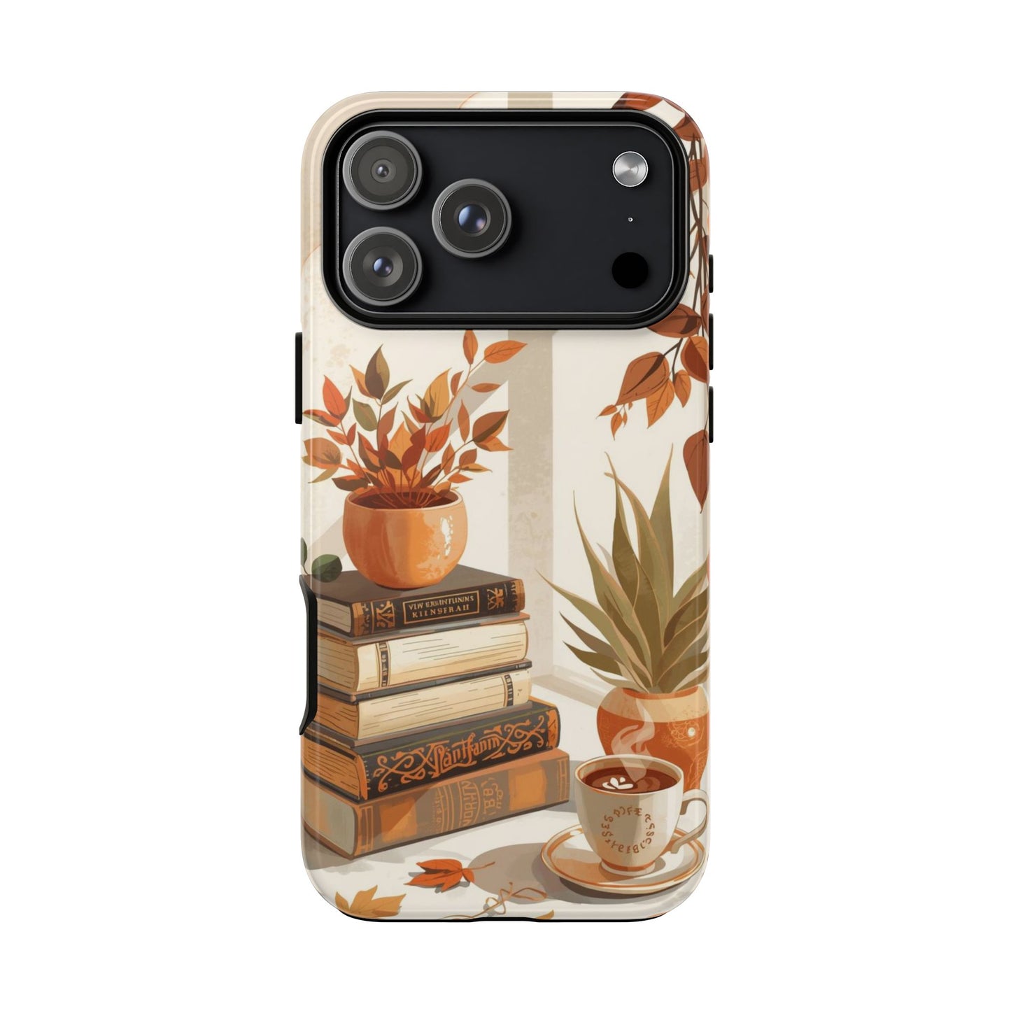 Cozy Books, Plants & Coffee Tough Protective iPhone Case