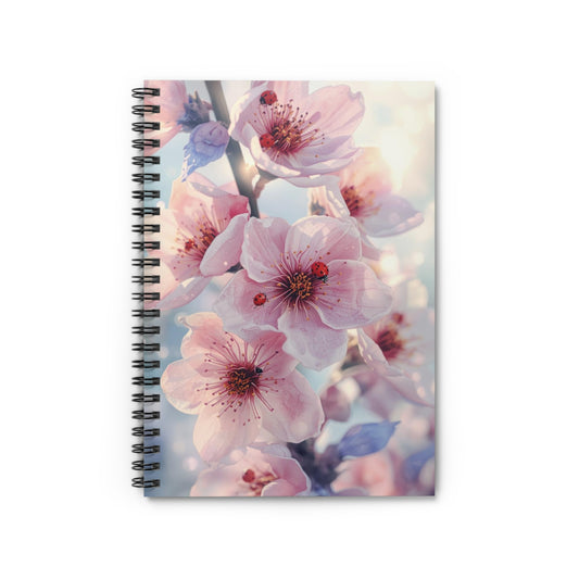 Ladybird Blossom Notebook – Whimsical Pastel Nature Journal