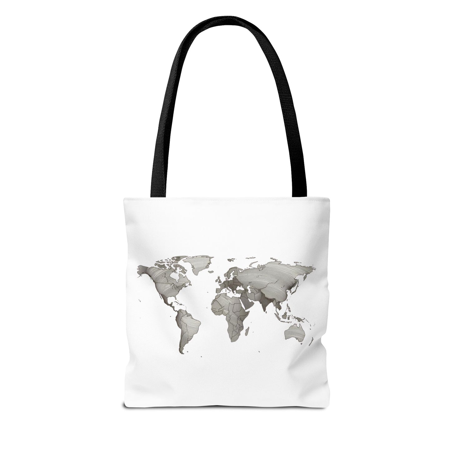 Vintage World Map Minimal Travel Aesthetic Cotton Canvas Tote Bag