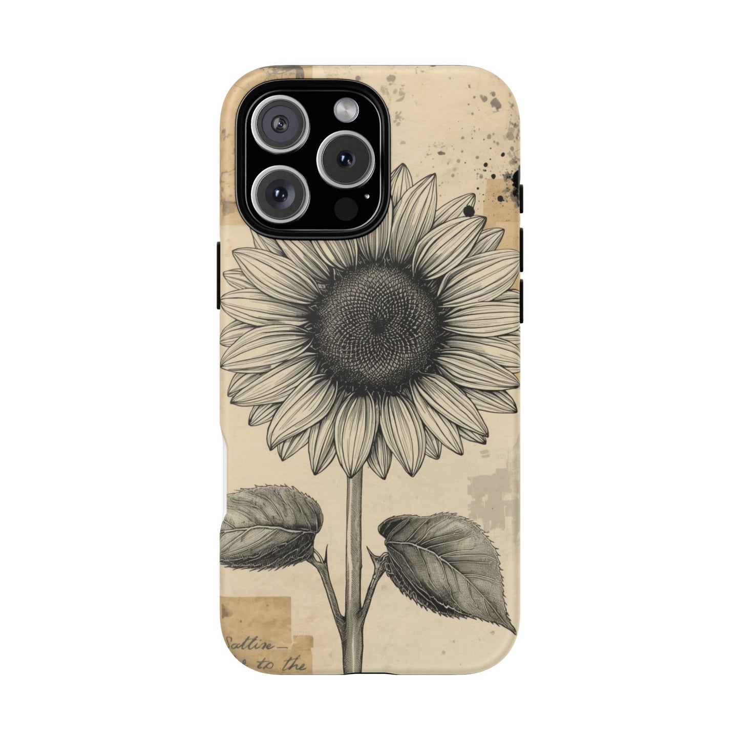 Vintage Sunflower Illustration Tough Protective iPhone Case