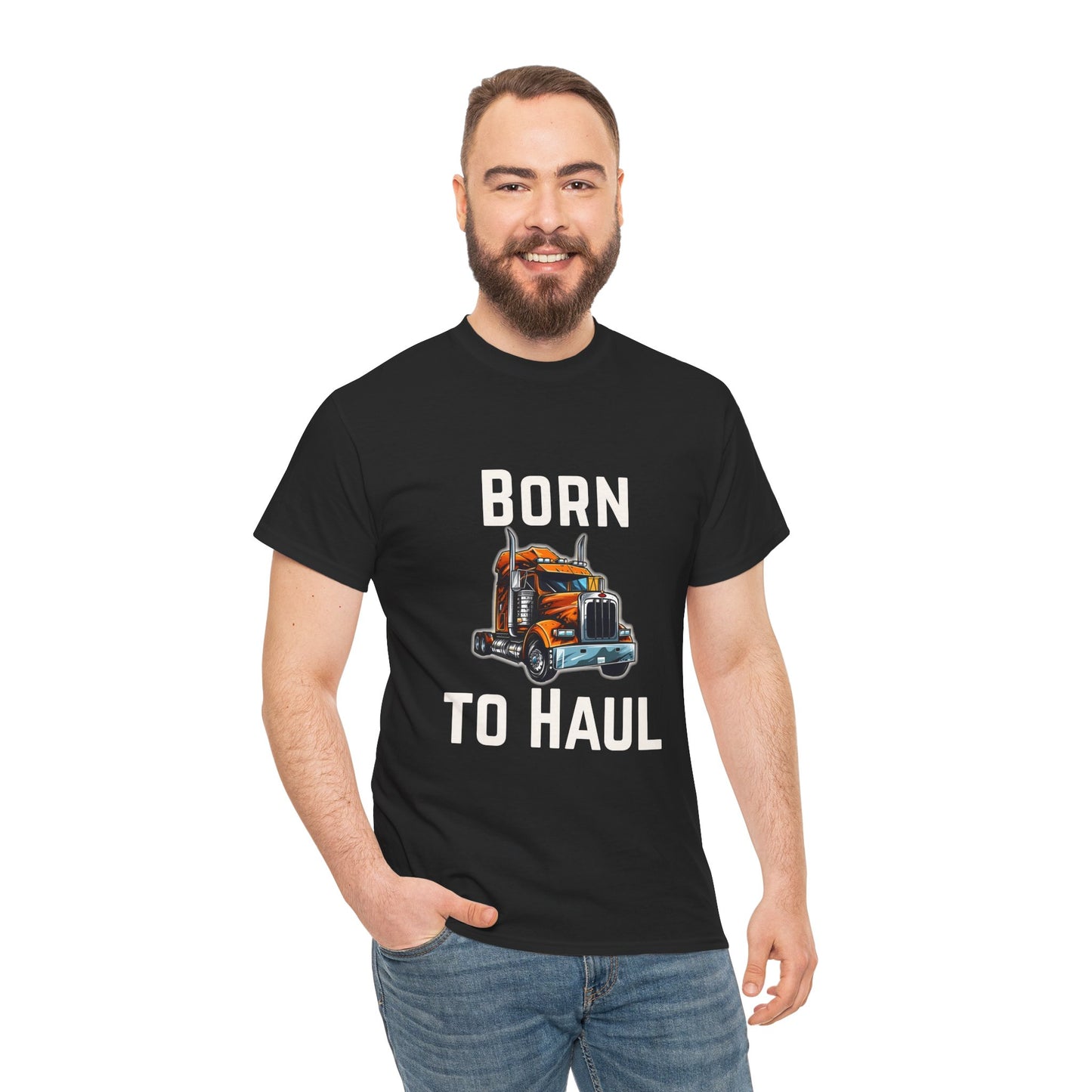 Born to Haul Trucker T-Shirt Truck Driver Graphic Tee for Men & Road Lovers