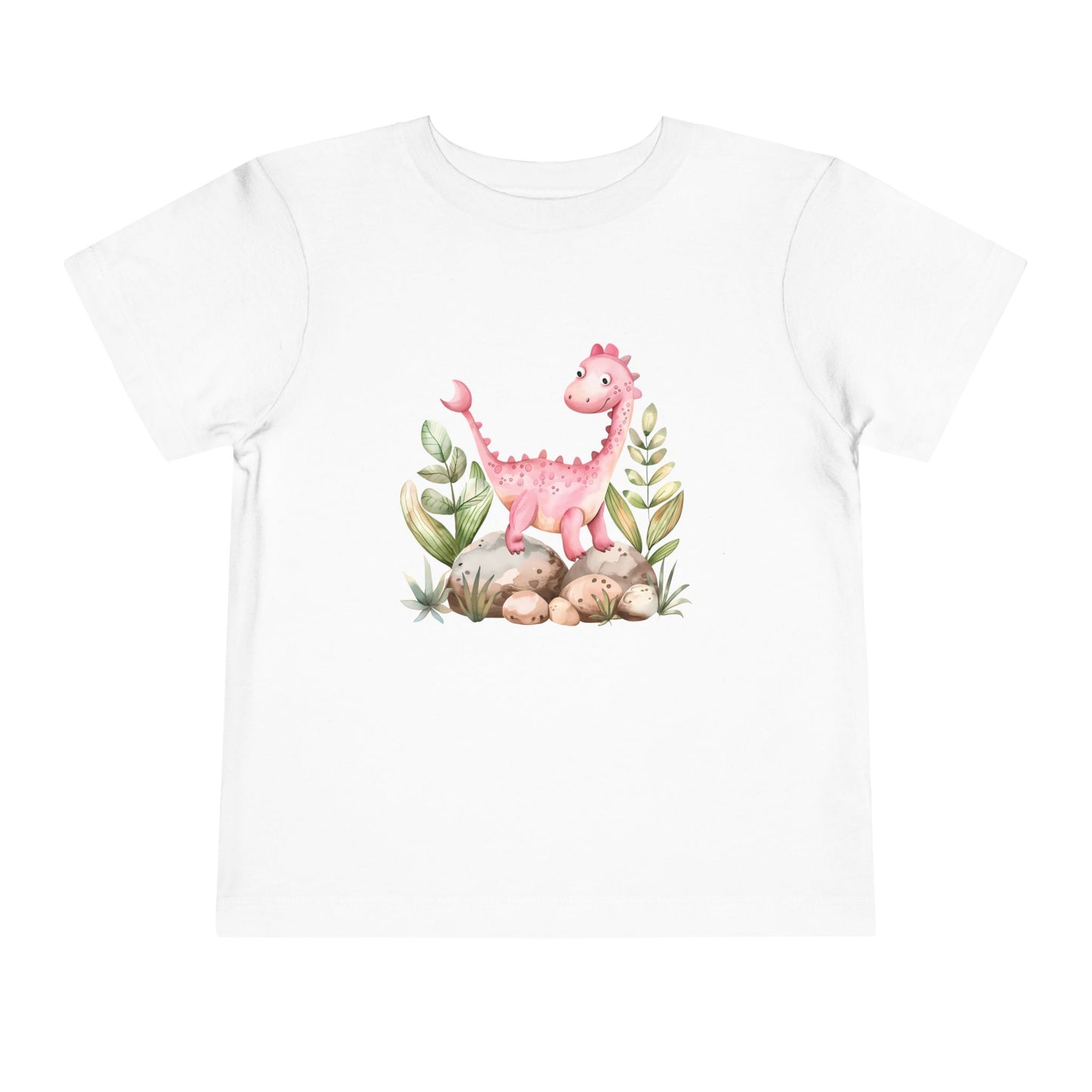Pink Baby Dino – Cute Girls Toddler Tee (2–5 Years)