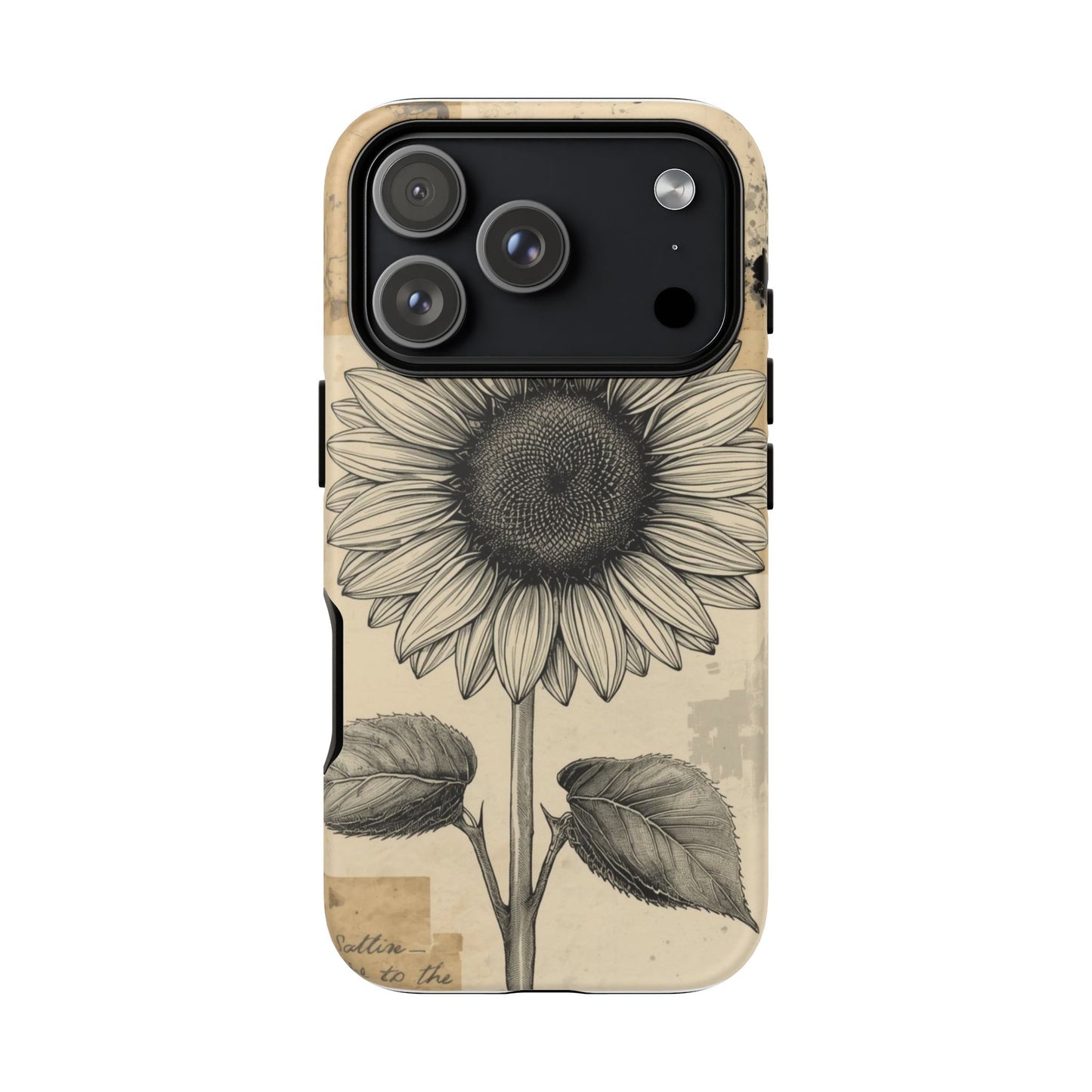 Vintage Sunflower Illustration Tough Protective iPhone Case