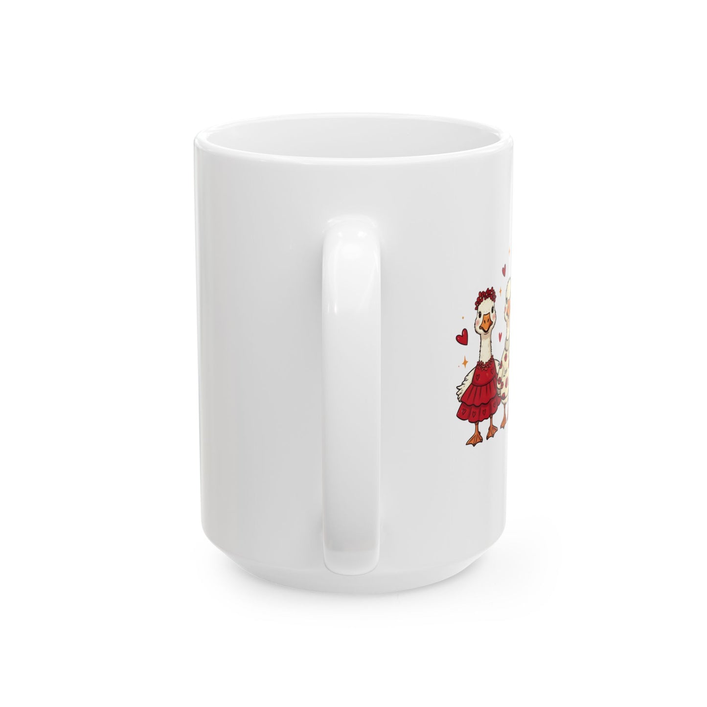 Love is in the Flock Ceramic Mug - Vibrant Colorful Animal Coffee Cup (11oz & 15oz)