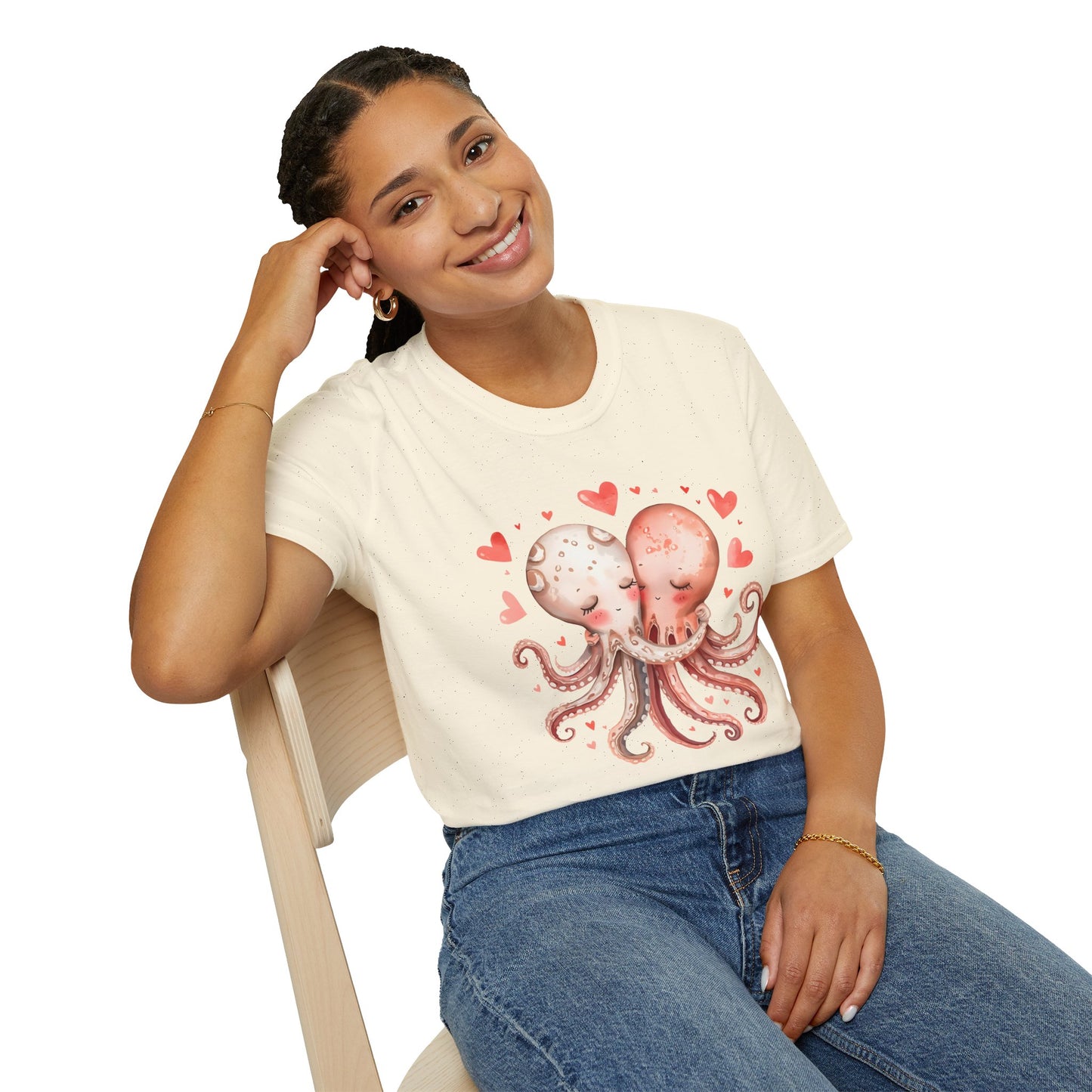 Stuck On You Too - Cute Couple Sea Life Valentine Tee