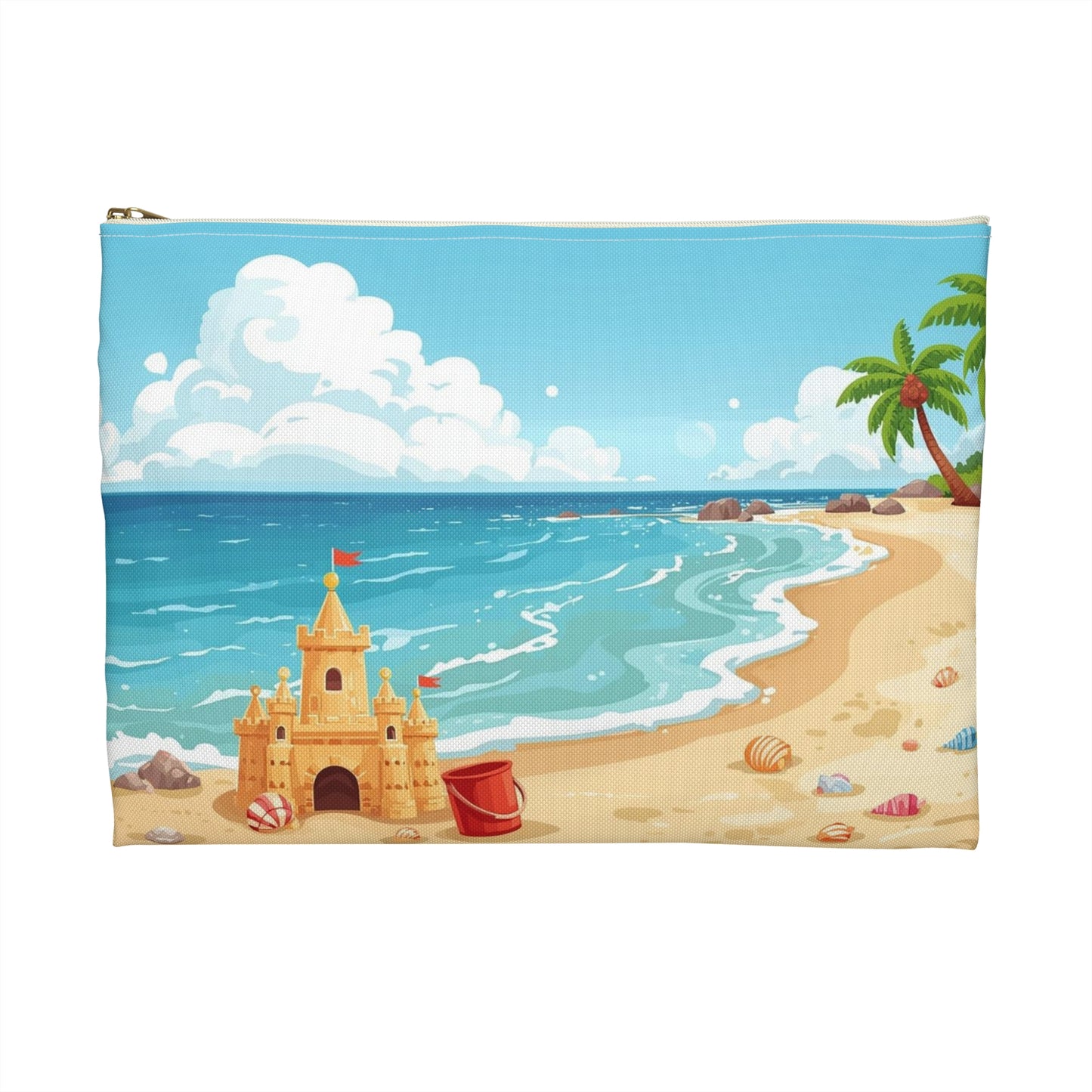 Sandy Castles – Coastal Summer Travel Pouch