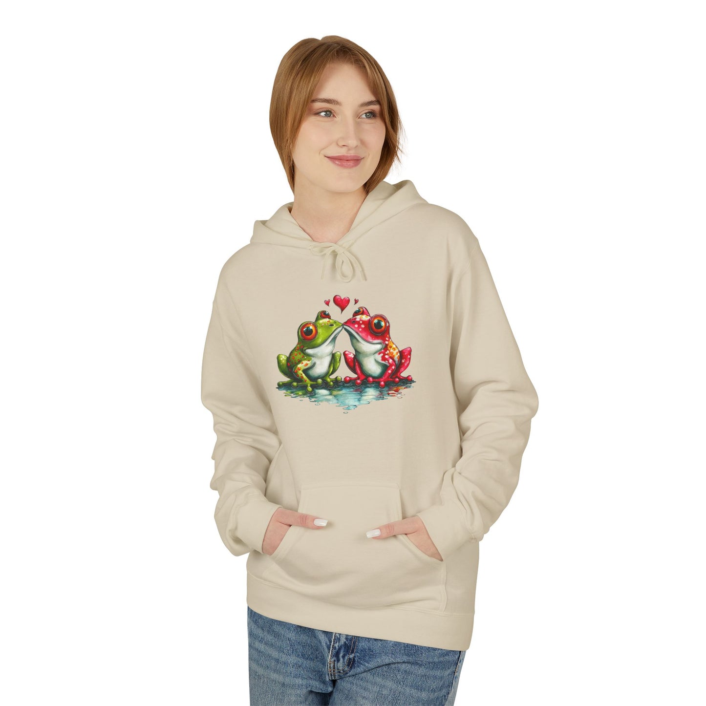 Toadally in Love - Cute Valentine Hoodie Cozy Love Illustration