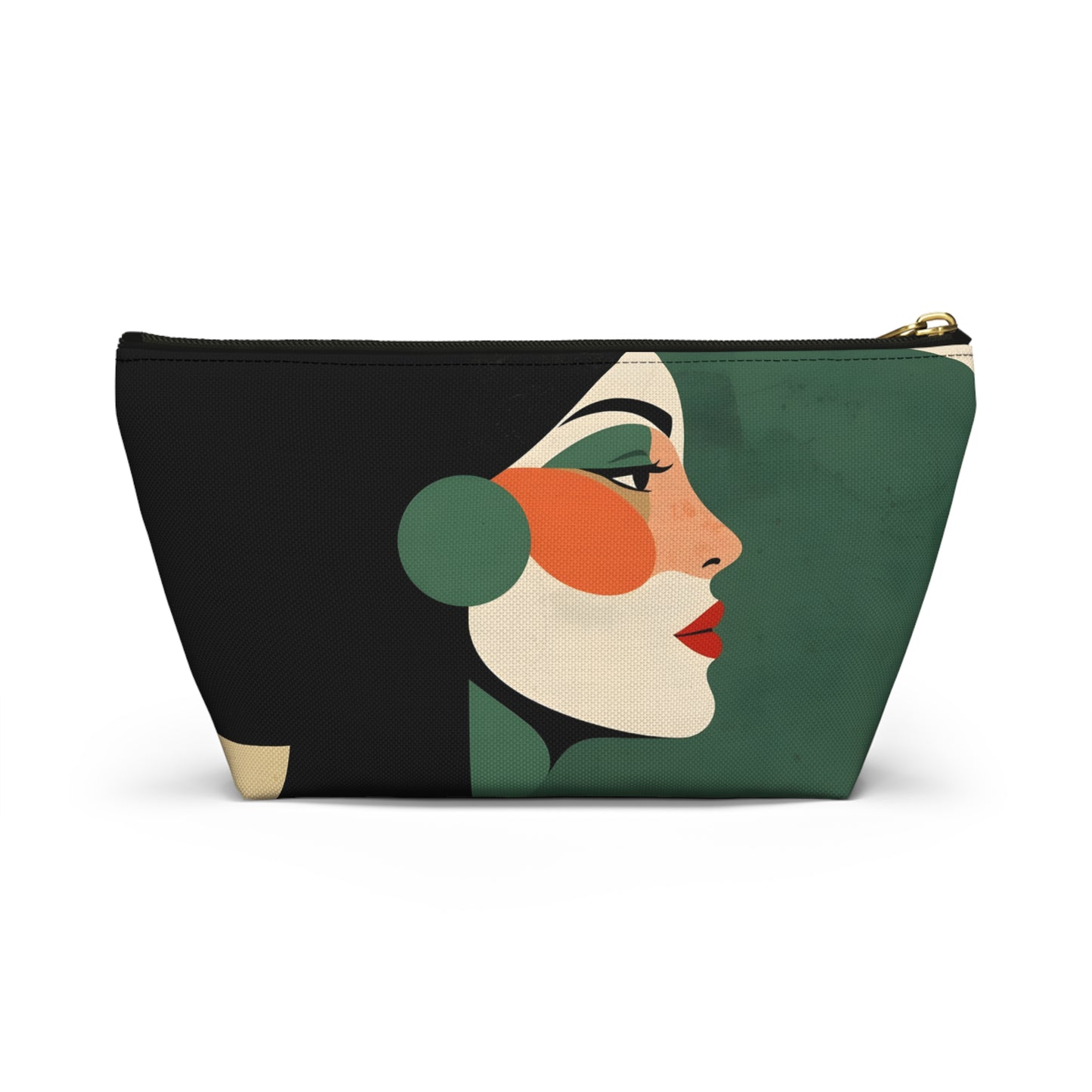 Duality Abstract Profile Makeup Bag | Cosmetic Pouch