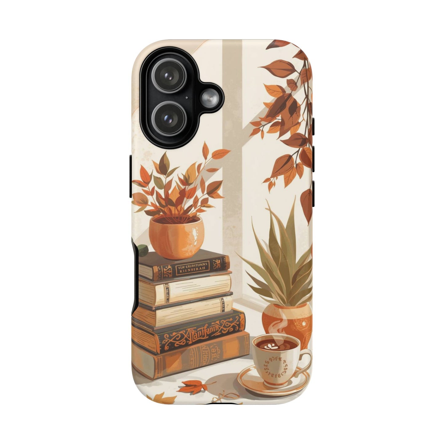 Cozy Books, Plants & Coffee Tough Protective iPhone Case