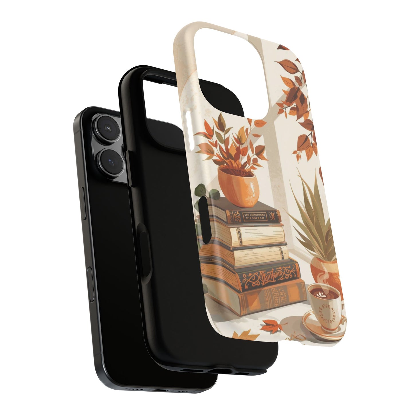 Cozy Books, Plants & Coffee Tough Protective iPhone Case