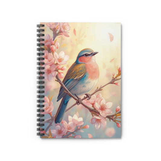 Songbird Among Blossoms Notebook – Elegant Spring Writing Book