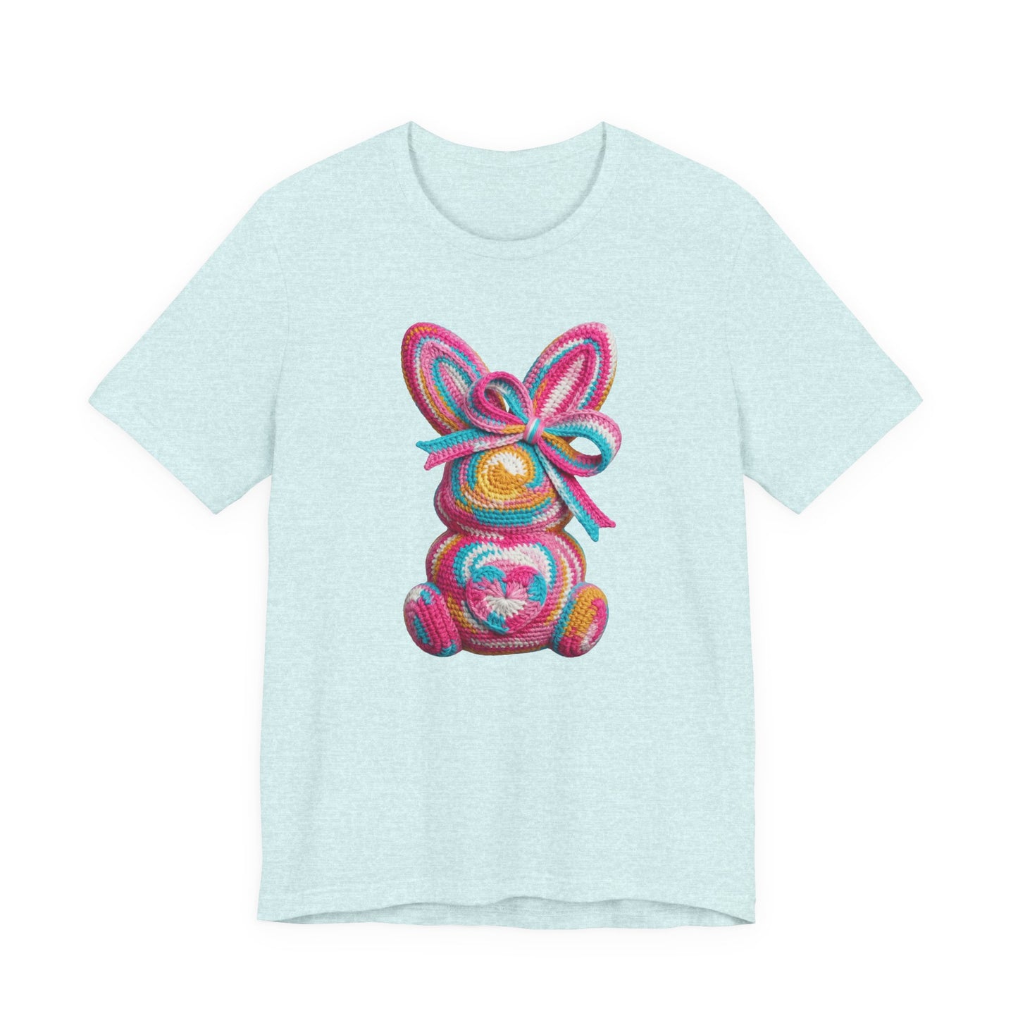 Crochet Easter Bunny with Heart Detail Spring Design T-shirt
