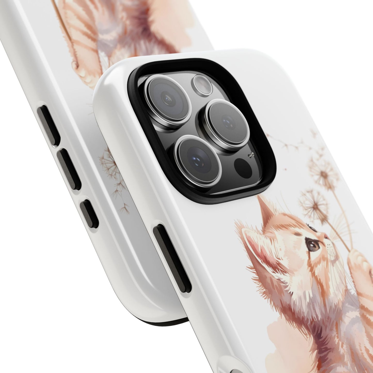 Poetic Kitten with Dandelion Tough Protective iPhone Case