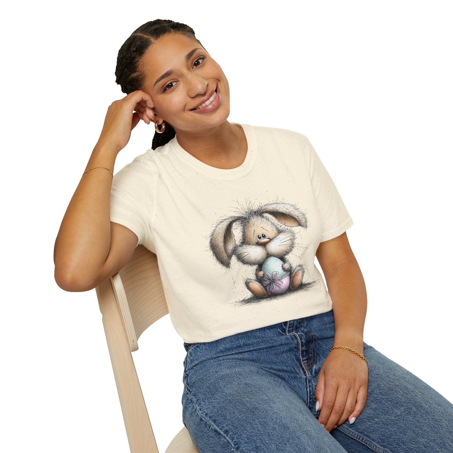 Cute Easter Bunny T-Shirt – Soft Spring Illustration