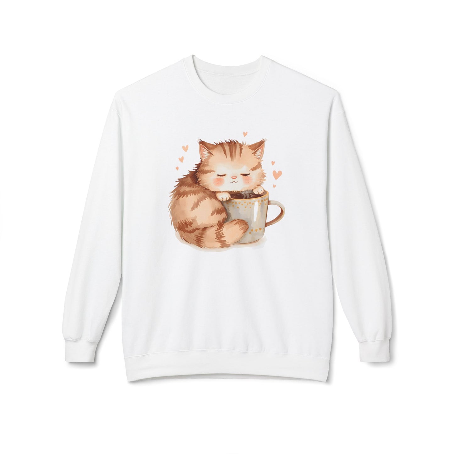 Sleepy Cat Cozy Sweatshirt Cute Cat Lover Pullover