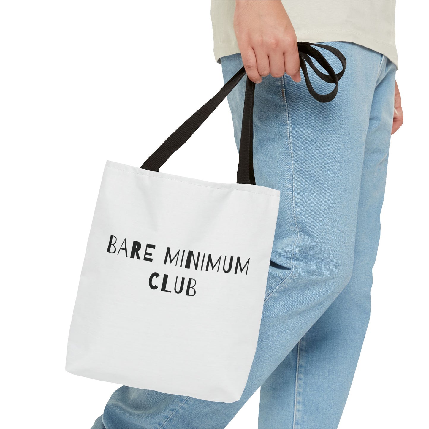 Bare Minimum Club Minimalist Cotton Canvas Tote Bag