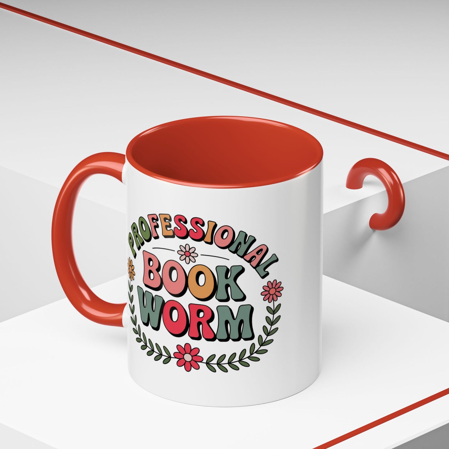 Professional Book Worm | Accent Mug Coffee Cup (11/15oz)