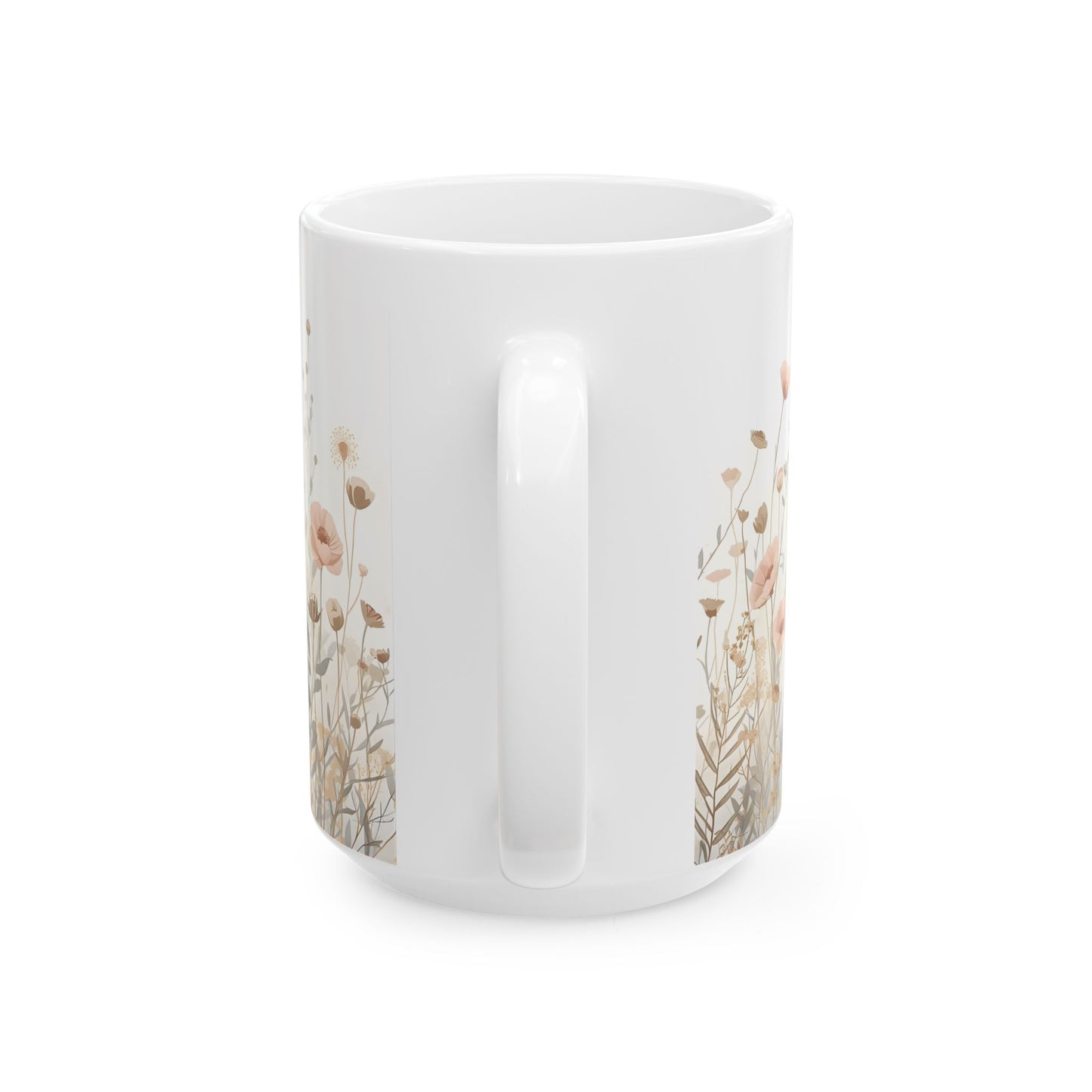 Quiet Botanicals Wildflower Ceramic Mug Coffee Cup (11oz, 15oz)