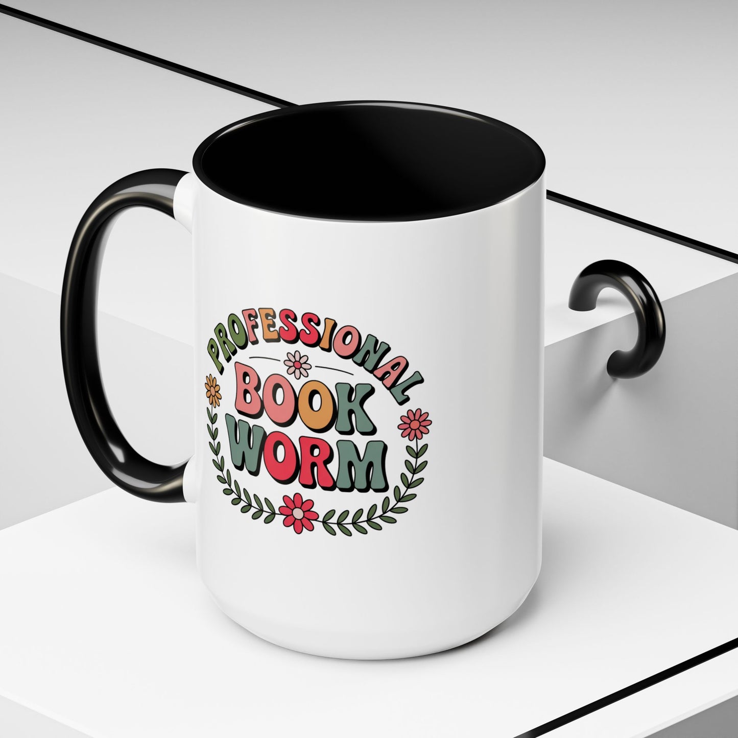 Professional Book Worm | Accent Mug Coffee Cup (11/15oz)