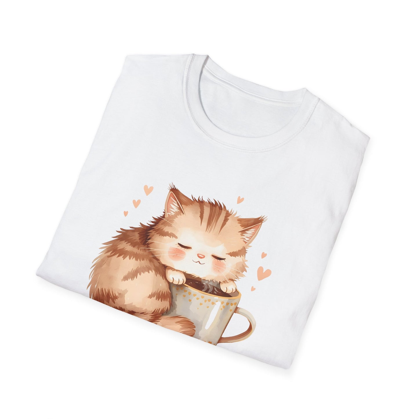 Sleepy Cat Cozy T-shirt Cute Cat Lover Tee