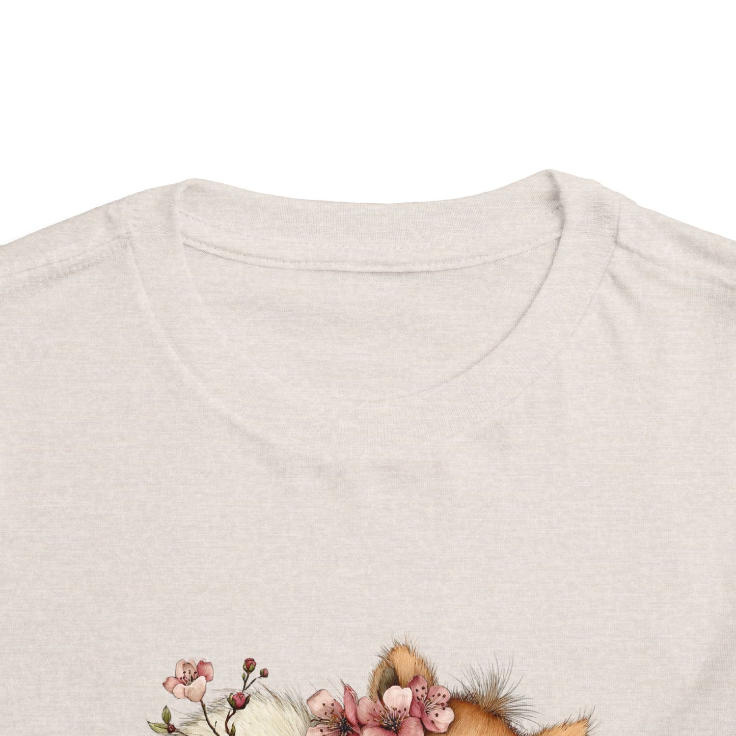 Cherry Blossom Squirrel – Cute Girls Toddler Tee (2–5 Years)