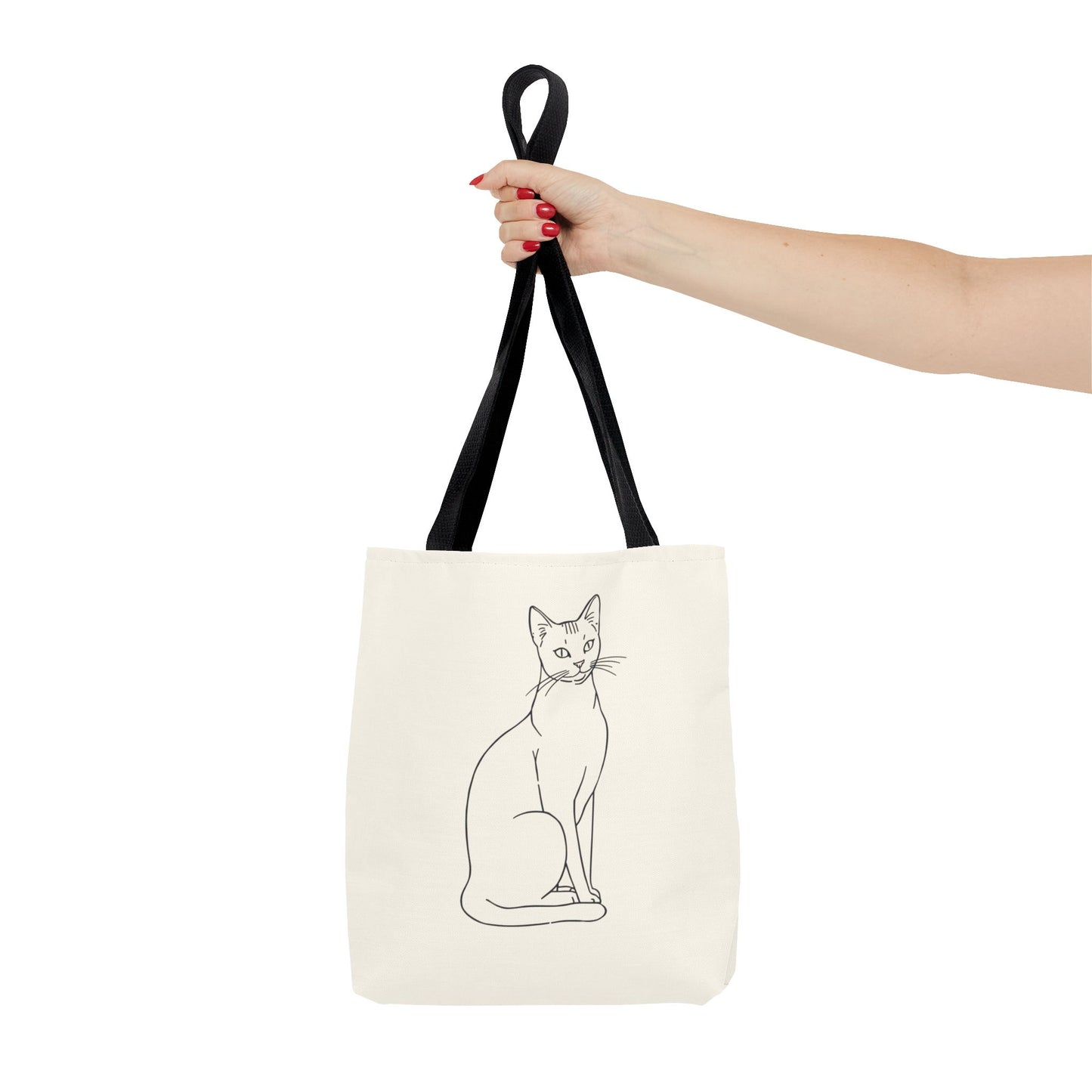 Minimalist Cat Line Art Modern Simplicity Cotton Canvas Tote Bag