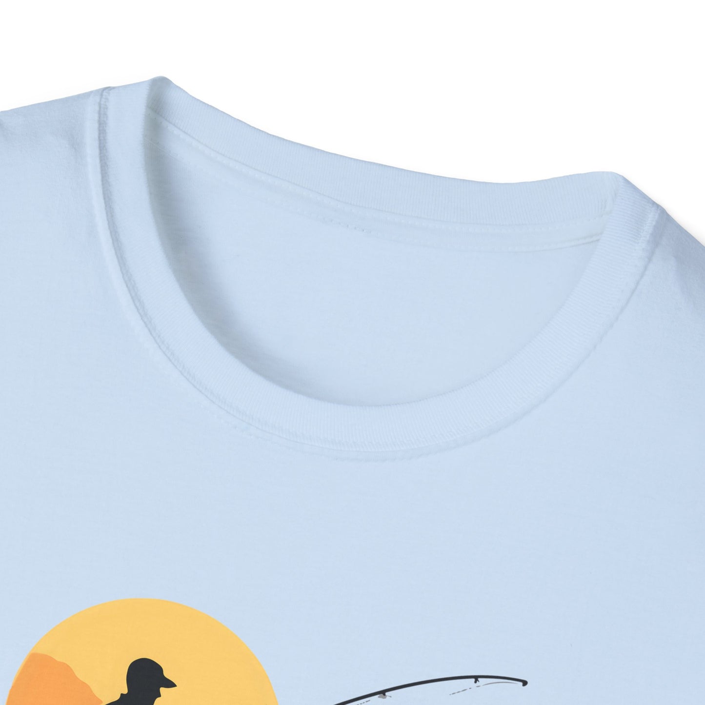 Born to Fish T-Shirt — Fisherman Silhouette Sunset Tee