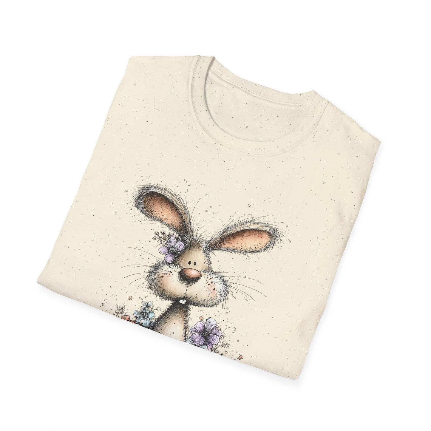 Cute Spring Easter Bunny T-Shirt – Soft Playful Illustration