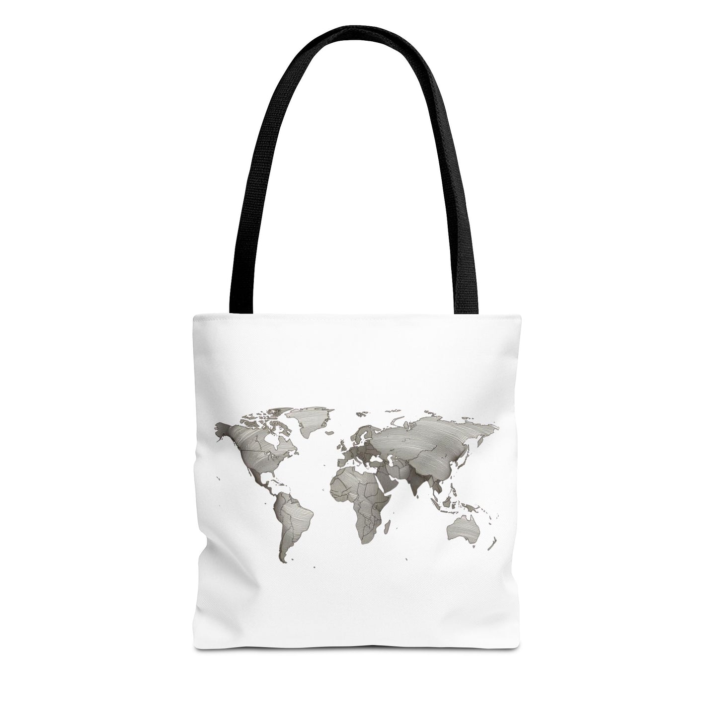 Vintage World Map Minimal Travel Aesthetic Cotton Canvas Tote Bag