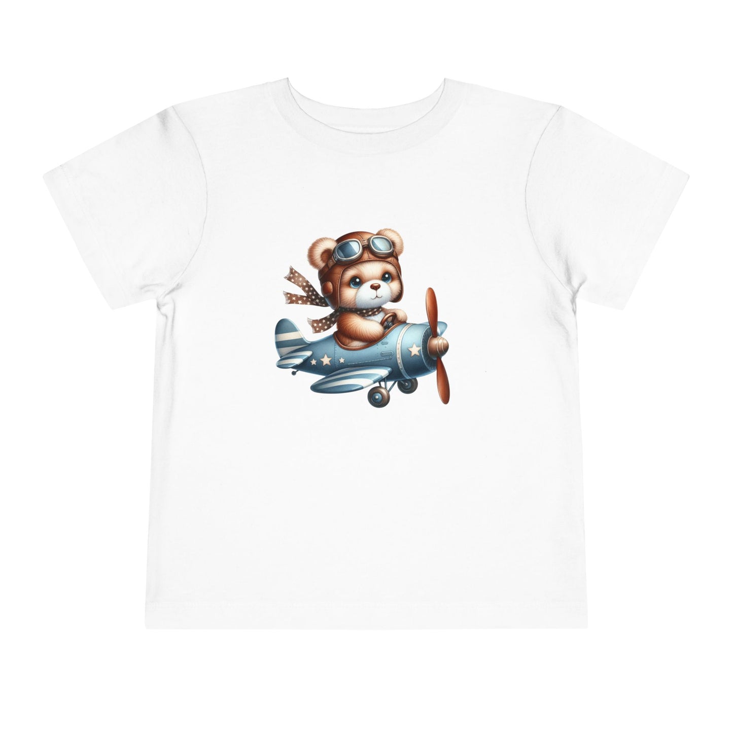 Brave Aviator Bear Toddler T-Shirt