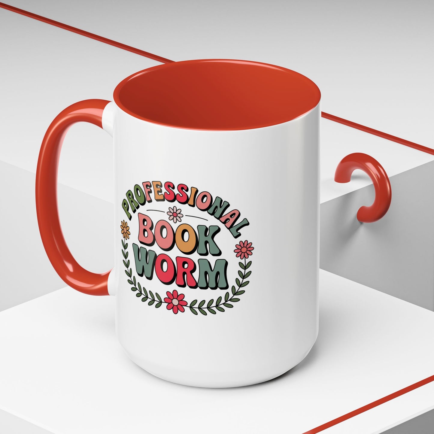 Professional Book Worm | Accent Mug Coffee Cup (11/15oz)