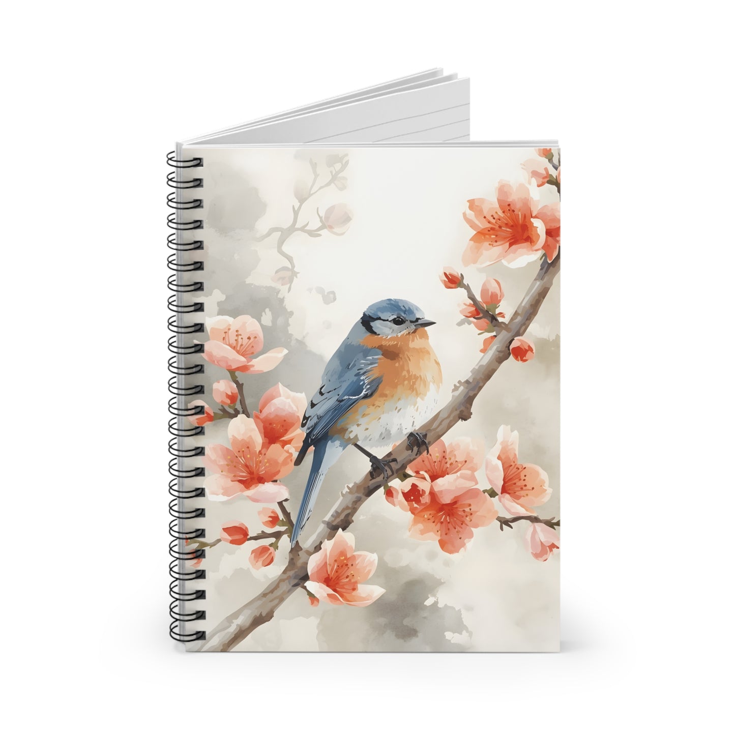 Bluebird Morning Blossoms Notebook – Gentle Pastel Nature Journal
