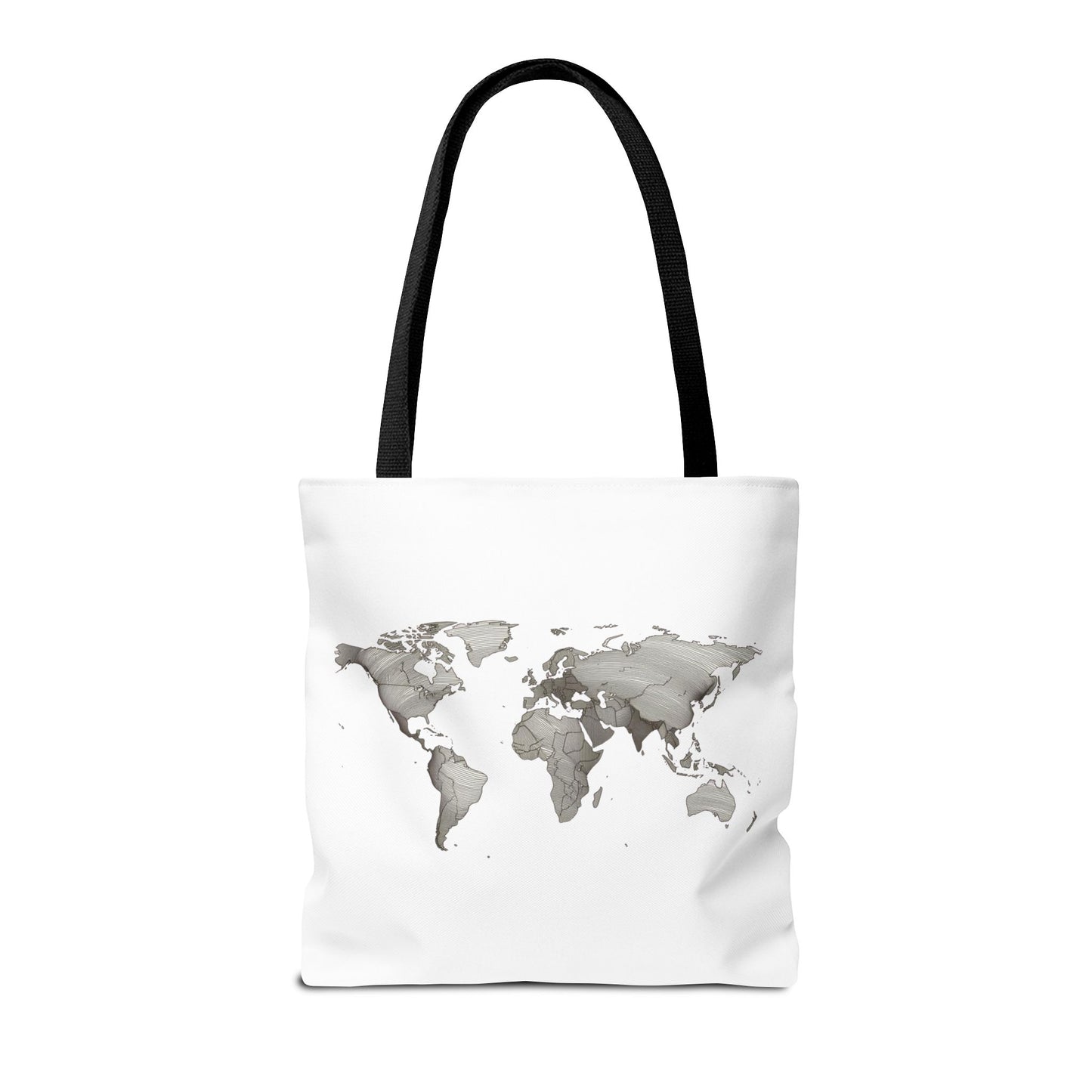 Vintage World Map Minimal Travel Aesthetic Cotton Canvas Tote Bag