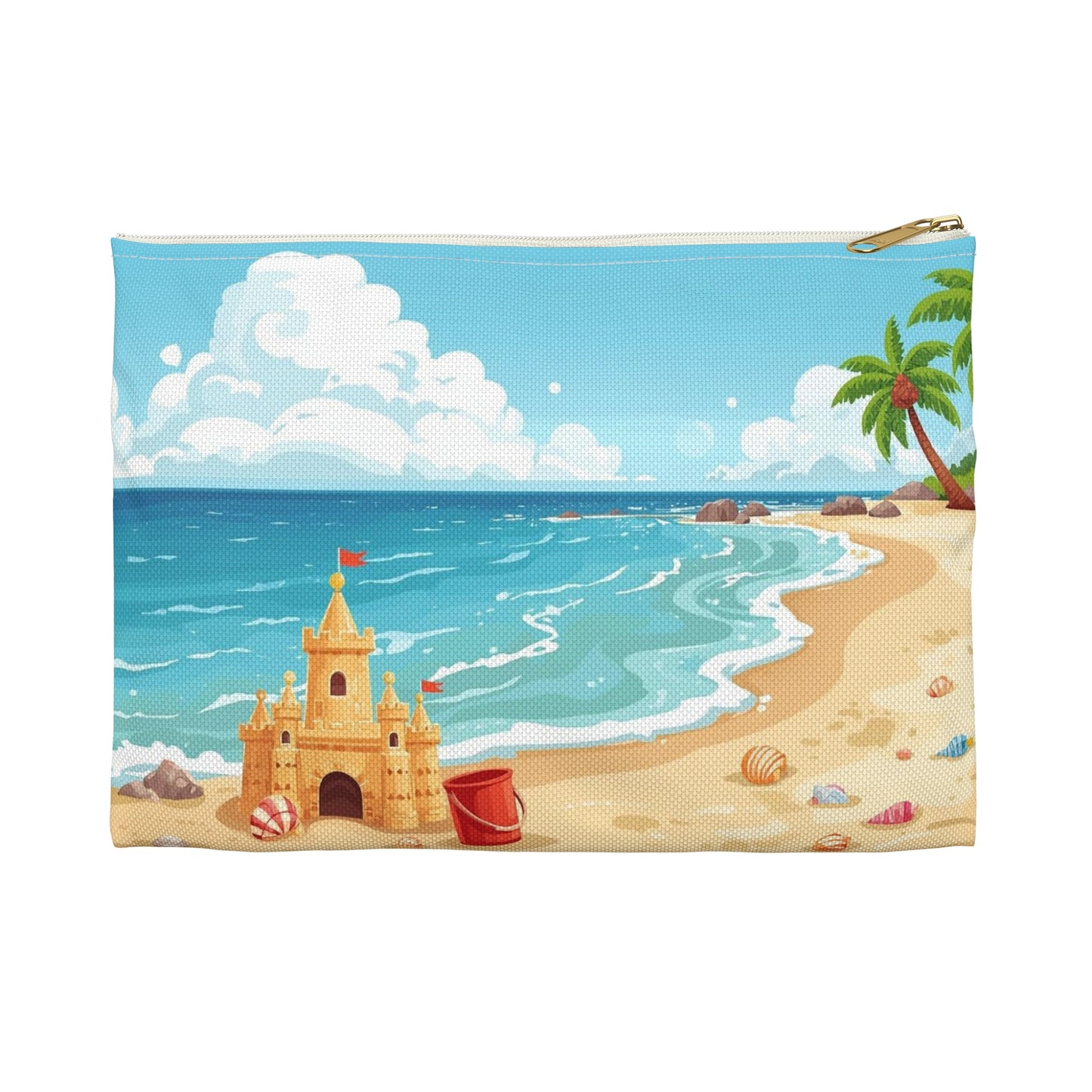 Sandy Castles – Coastal Summer Travel Pouch