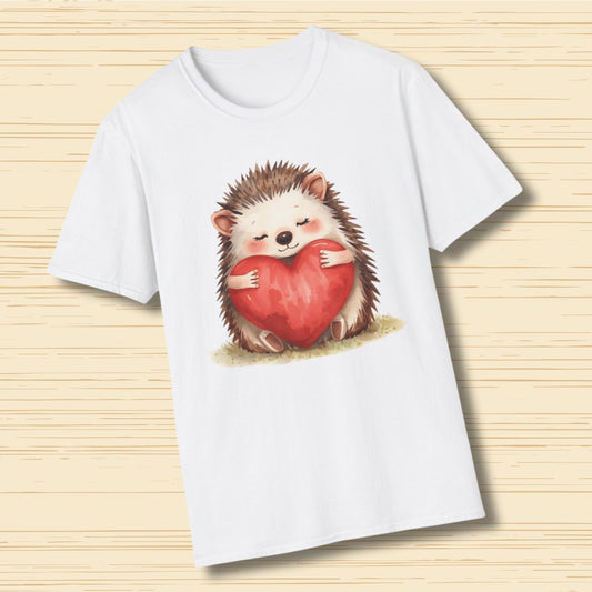 Love You This Much Cute Hedgehog Valentine T-Shirt