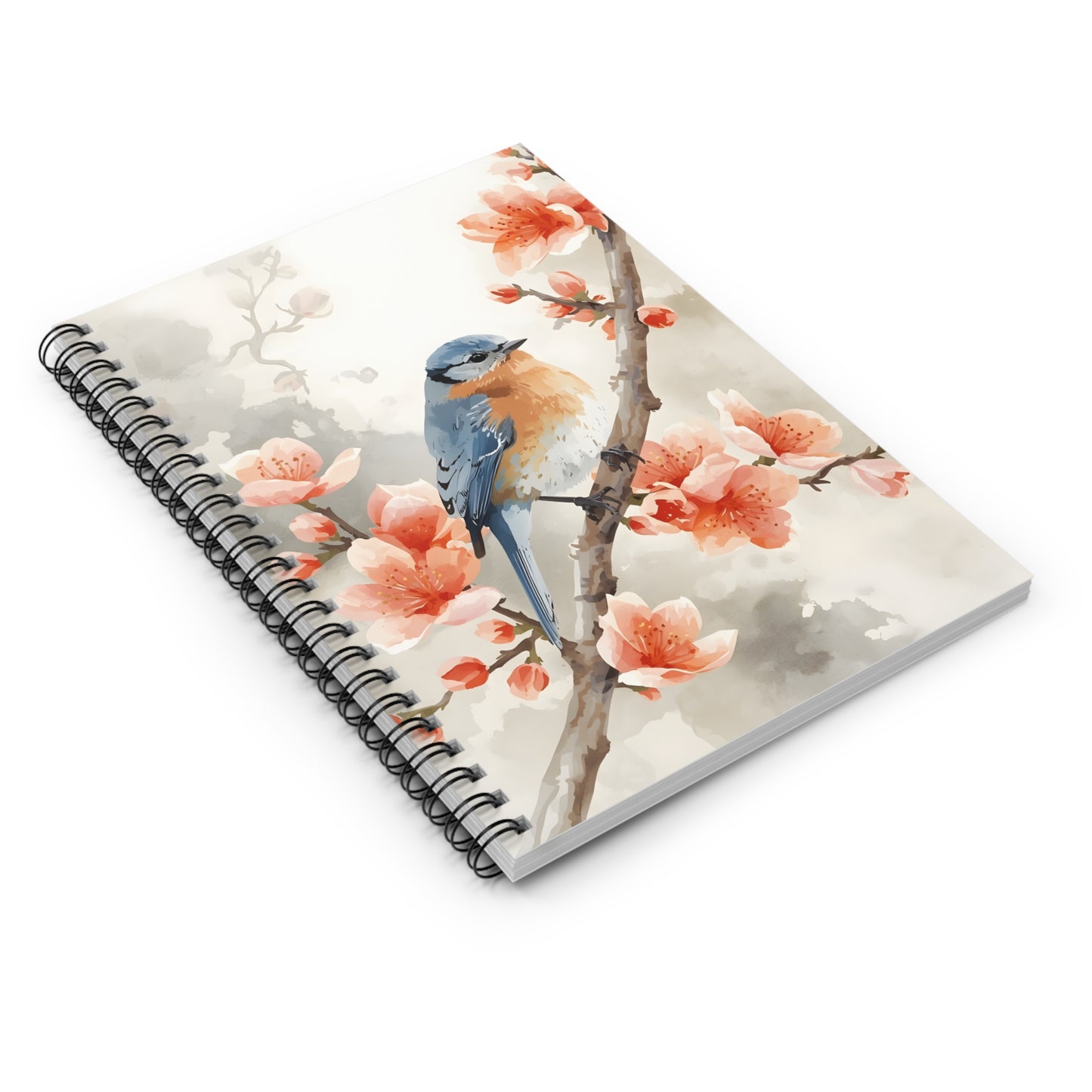 Bluebird Morning Blossoms Notebook – Gentle Pastel Nature Journal