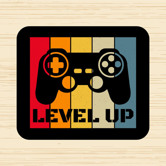 Level Up Gaming Mouse Pad – Retro Gamer Desk Design