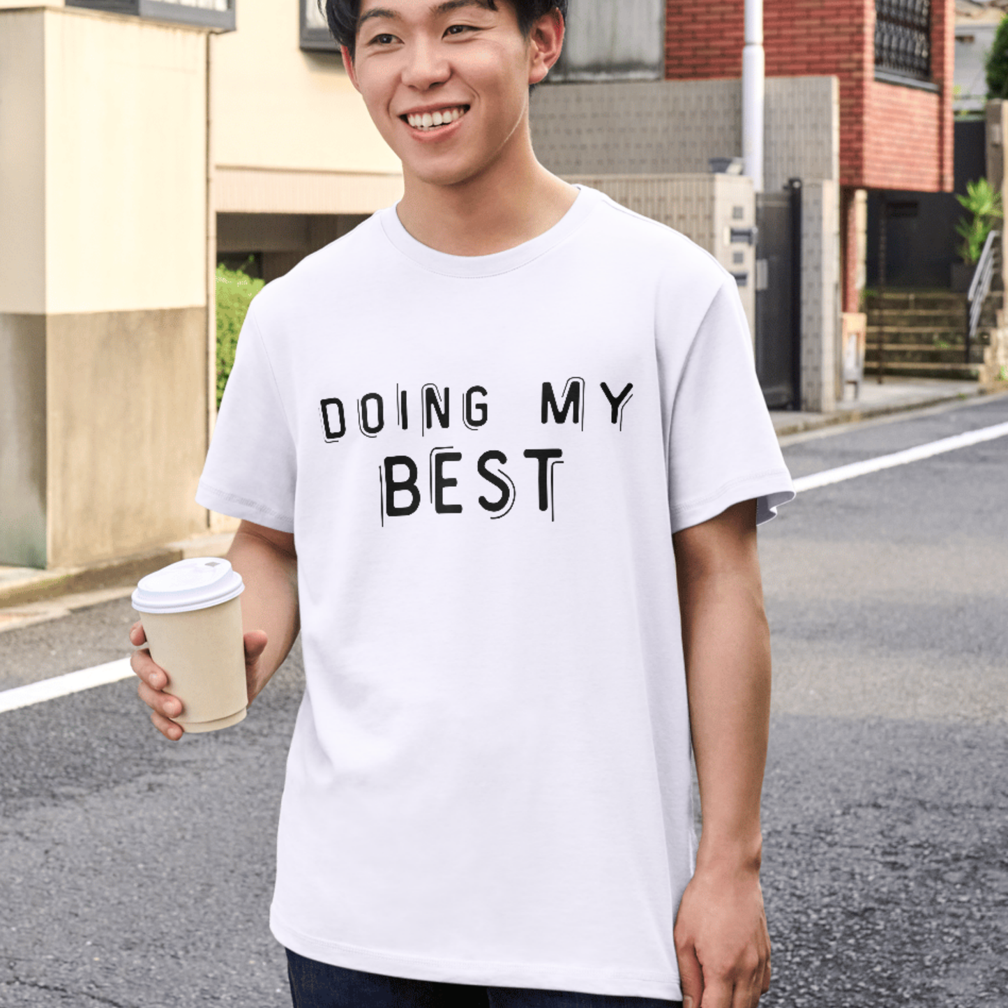 Doing My Best - Minimalist Unisex T-Shirt | Casual Motivational Tee