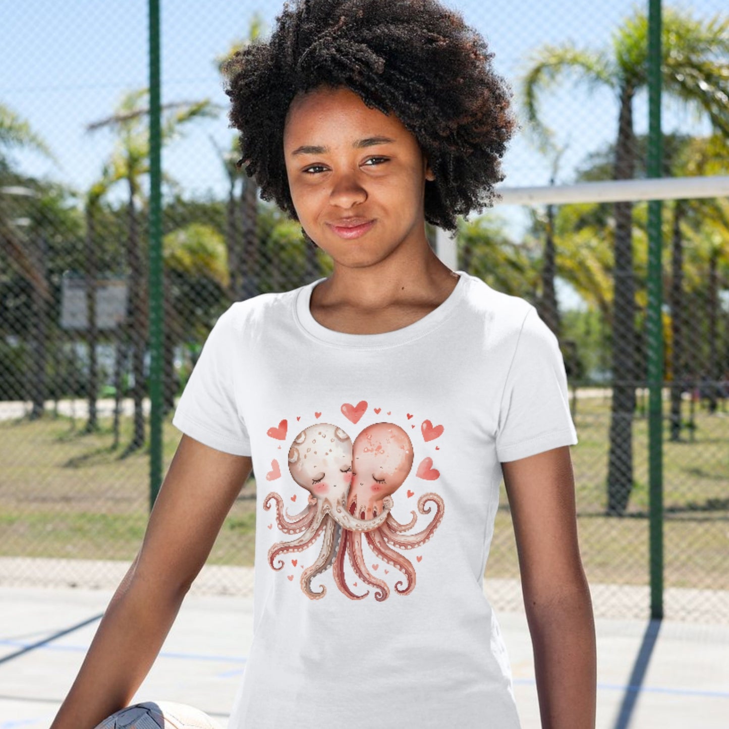 Stuck On You Too - Cute Couple Sea Life Valentine Tee