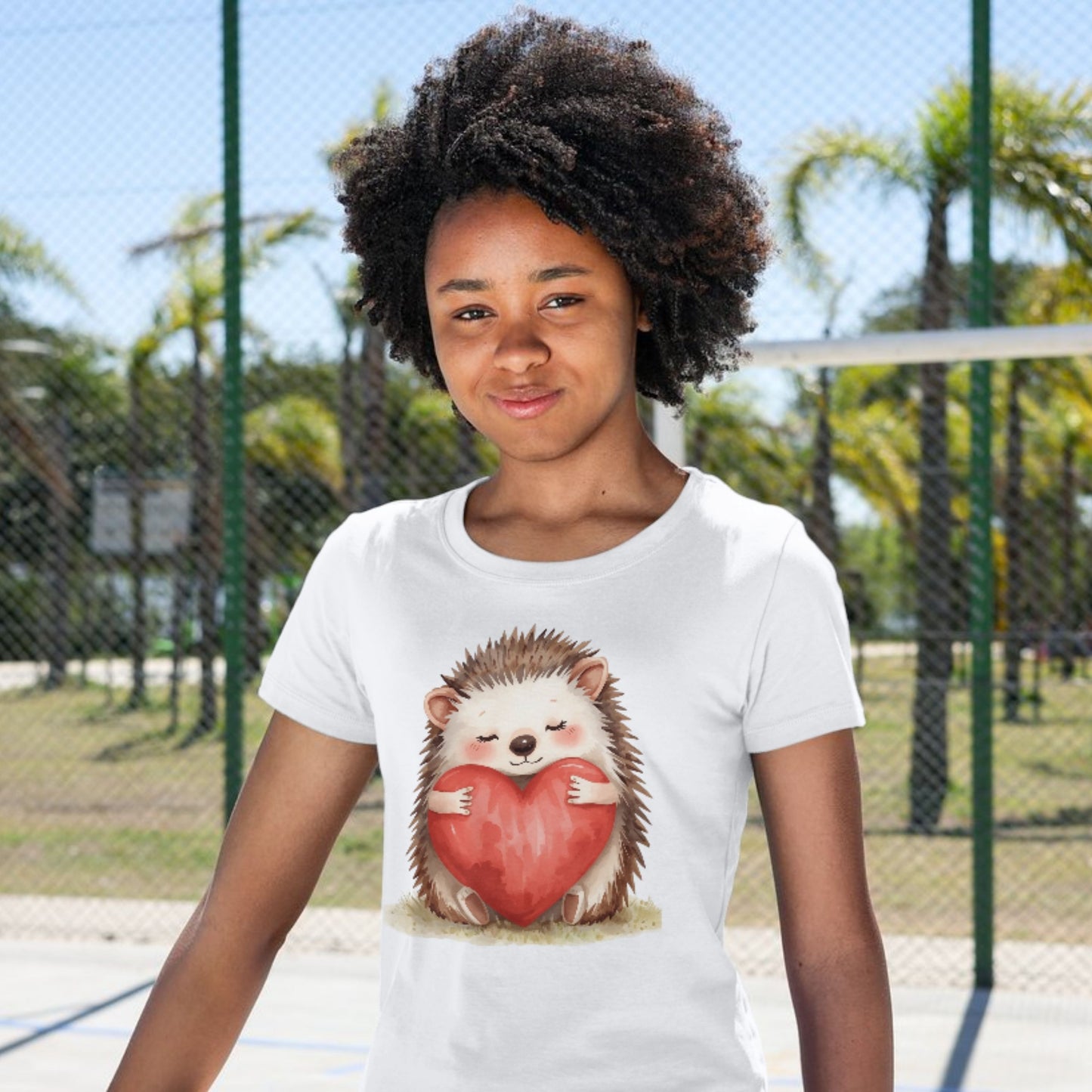 Love You This Much – Cute Hedgehog Valentine T-Shirt