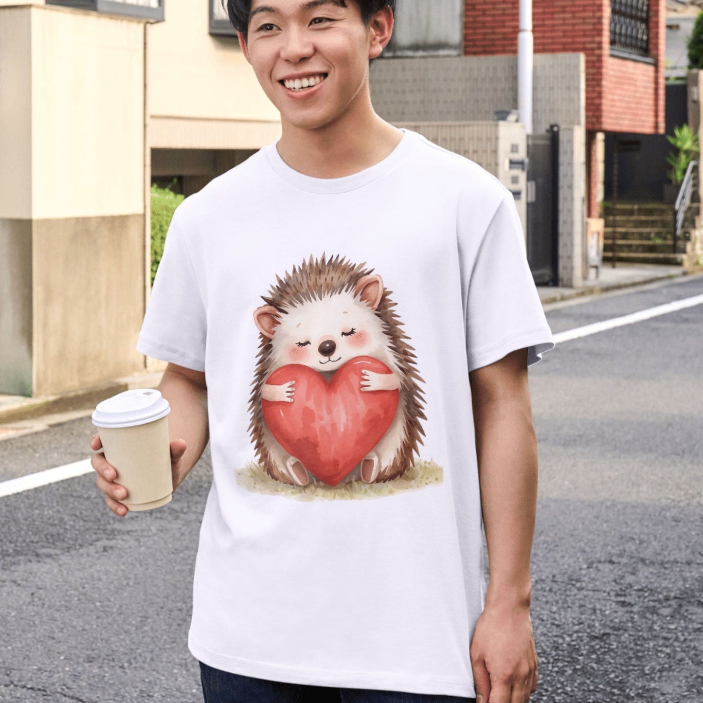 Love You This Much – Cute Hedgehog Valentine T-Shirt