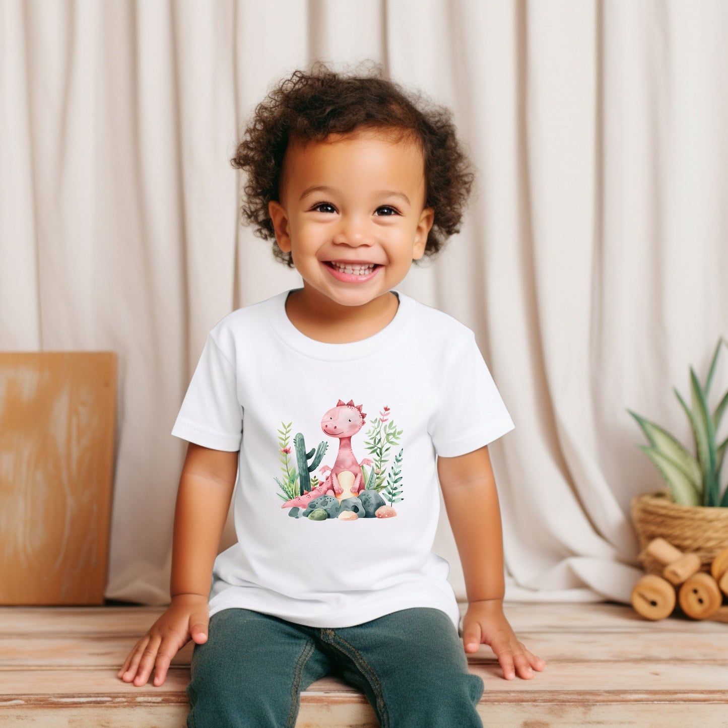 Sweet Dino Dreams – Girls Toddler T-Shirt (2–5 Years)