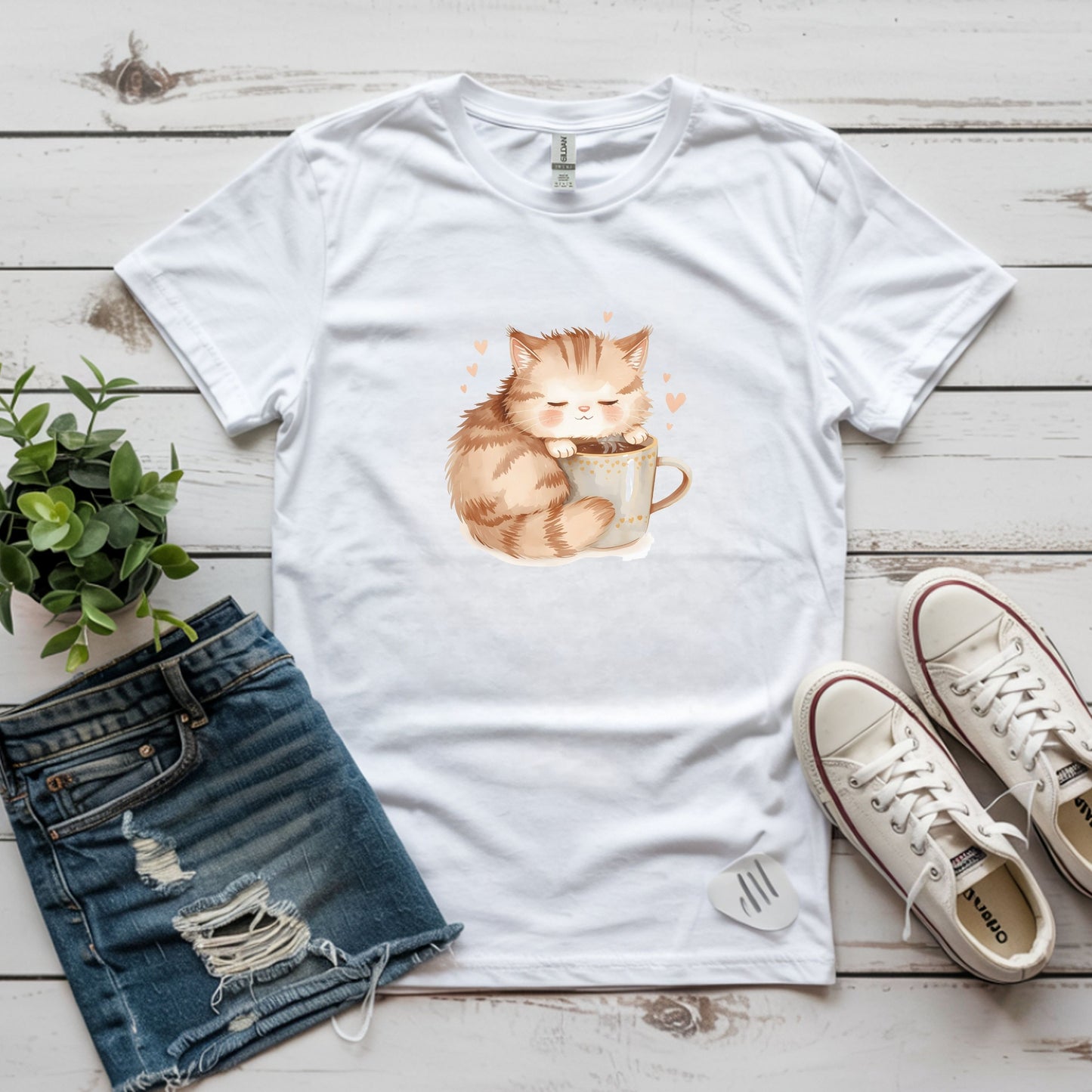 Sleepy Cat Cozy T-shirt Cute Cat Lover Tee