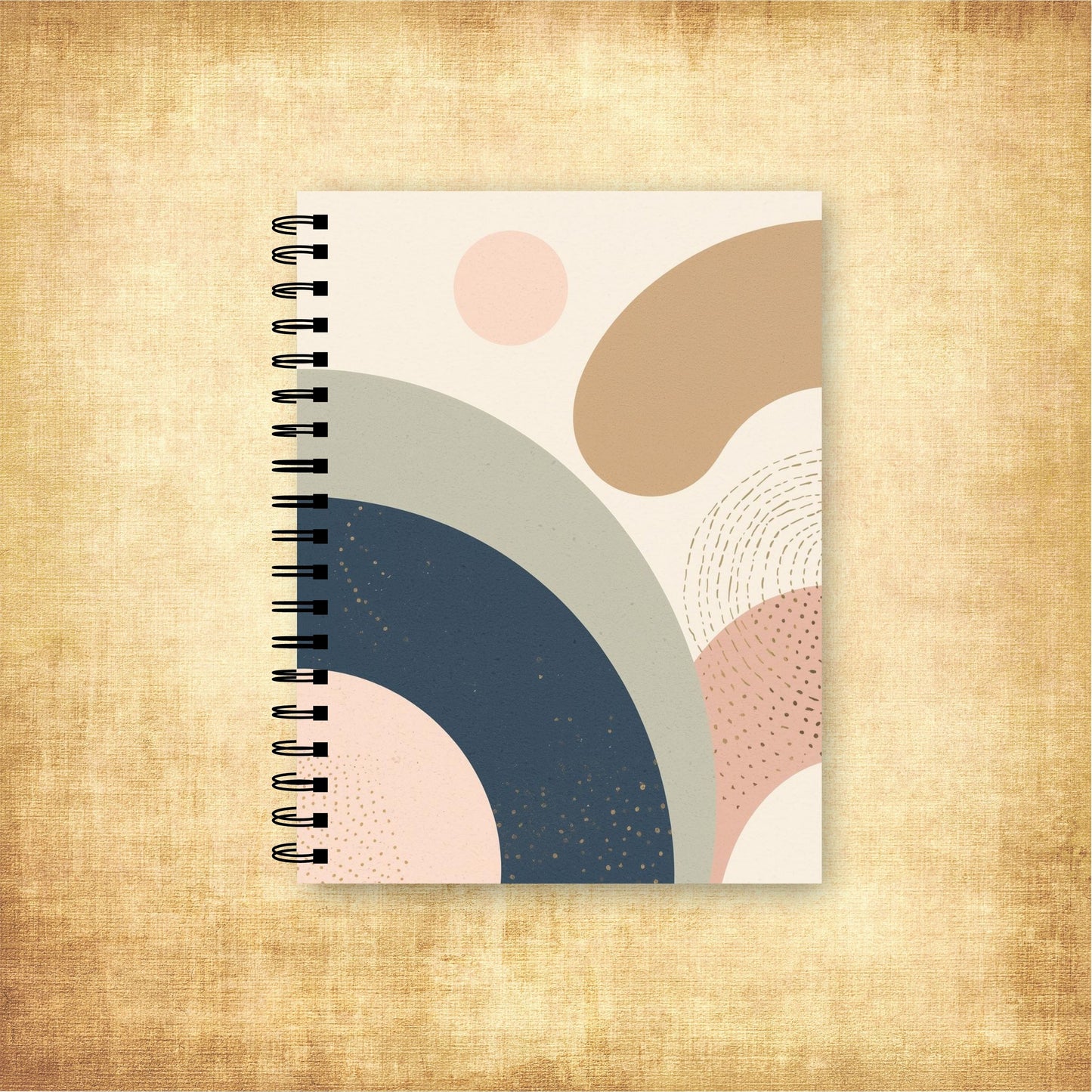 Modern Muse Abstract Spiral Notebook Ruled Lined Journal for Notes & Planning