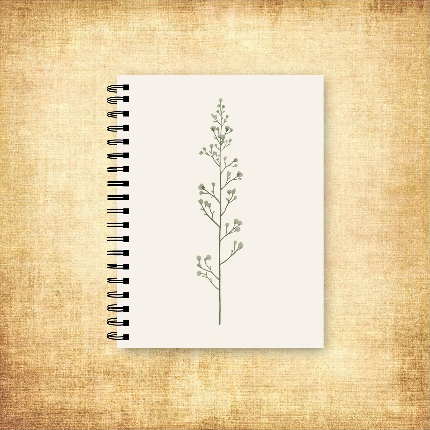 Quiet Botanicals Minimal Spiral Notebook Ruled Journal for Notes & Planning