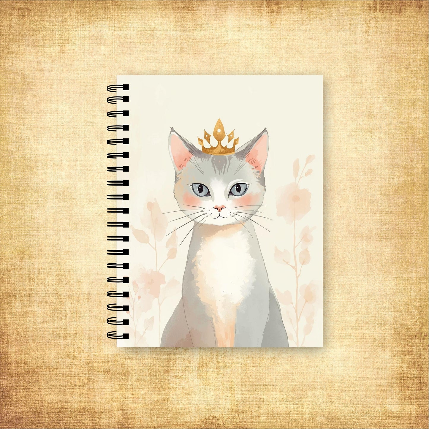 Whimsical Aristo-Cat Spiral Notebook Ruled Journal for Notes & Planning
