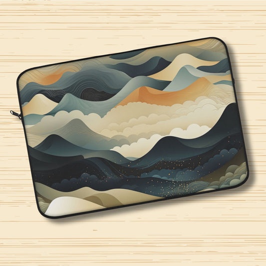 Abstract Landscape Laptop Sleeve – Modern Unisex Protective Case