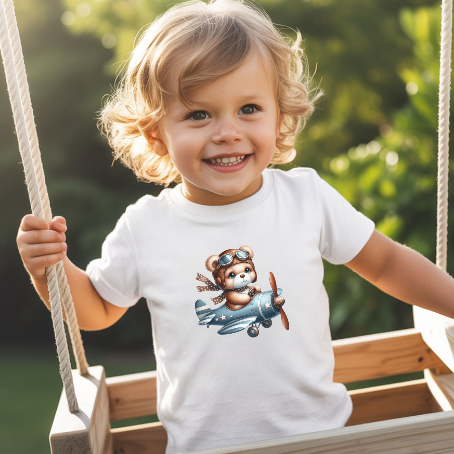 Brave Aviator Bear Toddler T-Shirt (2-5 years)
