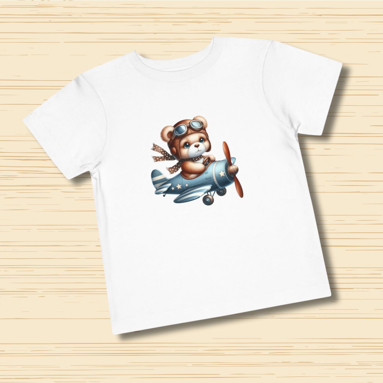 Brave Aviator Bear Toddler T-Shirt (2-5 years)